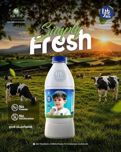 Fresh cow milk pouch